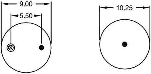 TORQUE Trailer Air Spring Bag (Replaces Firestone 9243, W01-358-9243, Holland 905-57-112, Goodyear 1R12-480) (TR9243) in Saudi Arabia