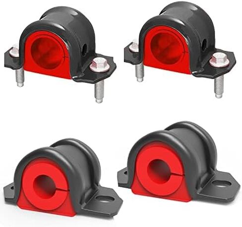 Suspension Dudes 8PC CODE RED أمامي/خلفي Sway Bar Bracket Bushing Kit يناسب Wrangler 4WD 1997-2018، 2WD 2007-2011، W/O Performance Suspension -52060013AA K7385 البطانات المصنوعة في الولايات المتحدة الأمريكية - مقاس البار 18؛ 30 ملم in Saudi Arabia