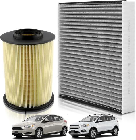 CA11114 Cabin and Engine Air Filter Fit for Ford Escape (2013-2019) Focus (2012-2018) Transit Connect (2014-2016) for Lincoln MKC (2015-2019) Replace 1708877 CF11920 in Saudi Arabia
