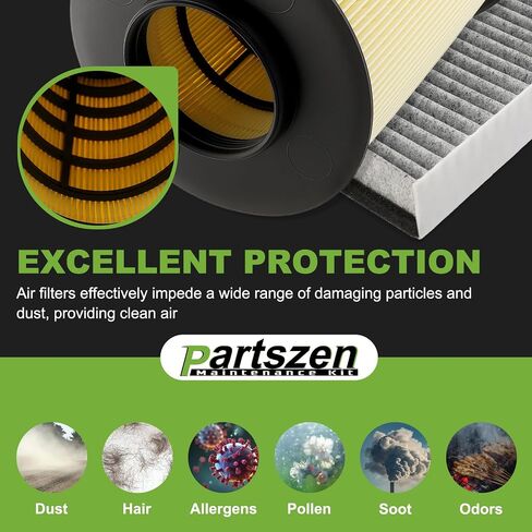 CA11114 Cabin and Engine Air Filter Fit for Ford Escape (2013-2019) Focus (2012-2018) Transit Connect (2014-2016) for Lincoln MKC (2015-2019) Replace 1708877 CF11920 in Saudi Arabia
