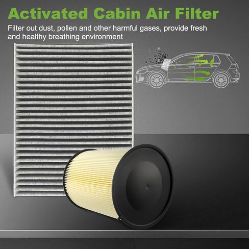 CA11114 Cabin and Engine Air Filter Fit for Ford Escape (2013-2019) Focus (2012-2018) Transit Connect (2014-2016) for Lincoln MKC (2015-2019) Replace 1708877 CF11920 in Saudi Arabia