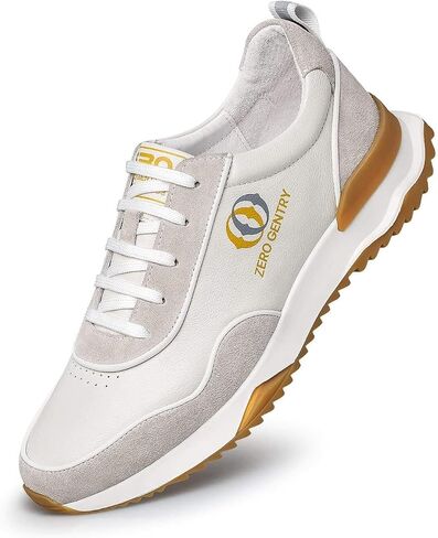 ZRO Men's Handmade Light Luxury Top-Layer Cowhide Leather Casual Sneakers - Comfort Office & Walking Shoes in Saudi Arabia