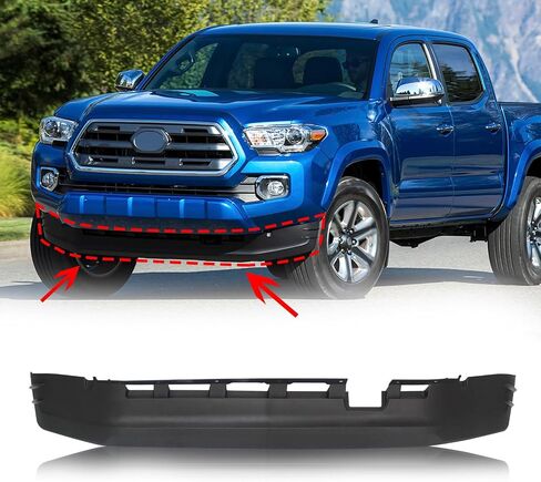 المصد السفلي الأمامي مناسب لسيارة Toyota Tacoma 2016-2023، أسود مزخرف، استبدال TO1093130، 5385104070 in Saudi Arabia