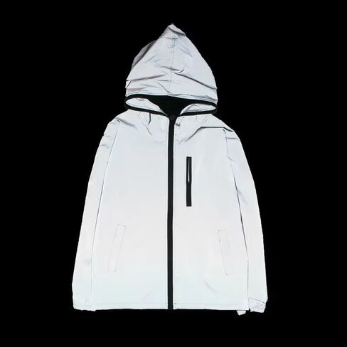 Night Reflective Jackets Men's Fashion Outwear Hooded Coats Windproof Couple Clothes Hip Hop Streetwear JK04 in Saudi Arabia