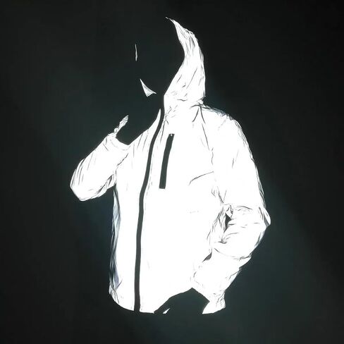 Night Reflective Jackets Men's Fashion Outwear Hooded Coats Windproof Couple Clothes Hip Hop Streetwear JK04 in Saudi Arabia