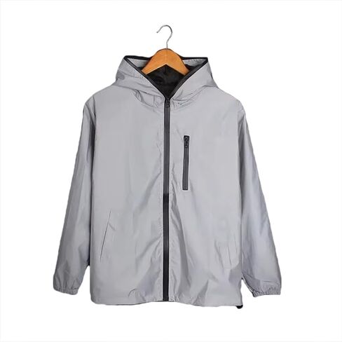 Night Reflective Jackets Men's Fashion Outwear Hooded Coats Windproof Couple Clothes Hip Hop Streetwear JK04 in Saudi Arabia