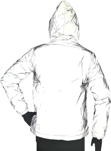 Night Reflective Jackets Men's Fashion Outwear Hooded Coats Windproof Couple Clothes Hip Hop Streetwear JK04 in Saudi Arabia