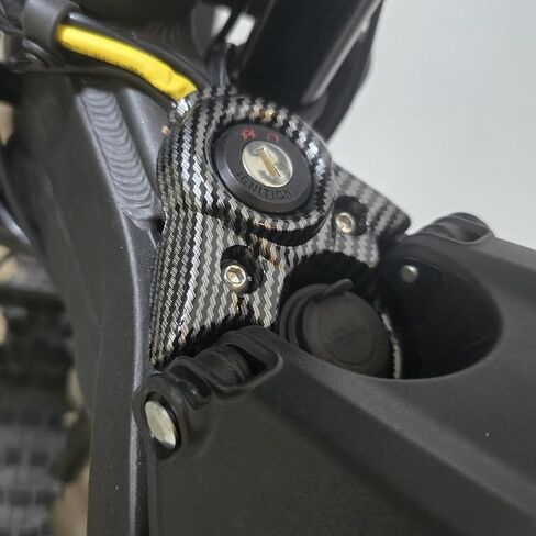 Motorcycle Central Control Decorative Cover, PSLER Imitation Carbon Fiber Ignition Key Switch Cover for Surron Light Bee X/S/LBX Segway X260 X160 Electric Dirt Bike in Saudi Arabia