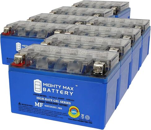 Mighty Max Battery YTX7A-BS GEL 12V 6AH GEL Type SLA AGM Battery For Motorcycle - 8 Pack in Saudi Arabia