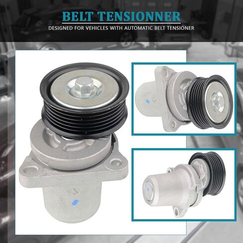 IRONTEK LFG115980B Belt Tensioner Pulley Assembly fit for Mazda (2010-2013 3/2012-2017 5/2009-2013 6/2010-2013 3 Sport/ 2007-2012 CX-7) # L3P9-15-980D 39074 L3P9-15-980D LFG115980C in Saudi Arabia