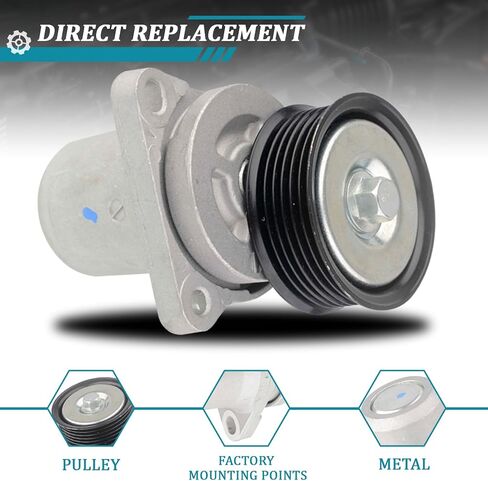 IRONTEK LFG115980B Belt Tensioner Pulley Assembly fit for Mazda (2010-2013 3/2012-2017 5/2009-2013 6/2010-2013 3 Sport/ 2007-2012 CX-7) # L3P9-15-980D 39074 L3P9-15-980D LFG115980C in Saudi Arabia