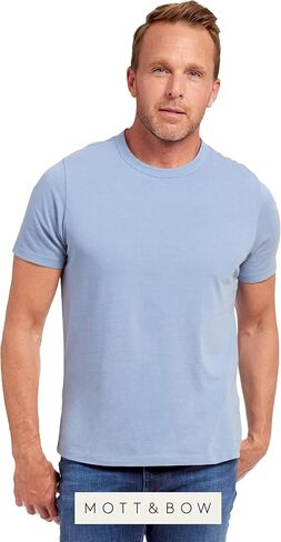 Mott & Bow Men’s Driggs Classic Crew Neck T-Shirt – 100% Combed Cotton, Everyday Fit, Durable & Pre-Shrunk in Saudi Arabia