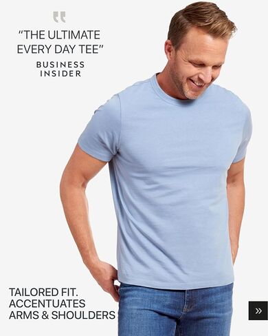Mott & Bow Men’s Driggs Classic Crew Neck T-Shirt – 100% Combed Cotton, Everyday Fit, Durable & Pre-Shrunk in Saudi Arabia