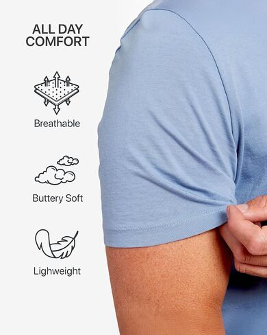 Mott & Bow Men’s Driggs Classic Crew Neck T-Shirt – 100% Combed Cotton, Everyday Fit, Durable & Pre-Shrunk in Saudi Arabia