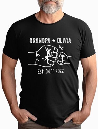 Personalized Grandpa Shirt with Kids Name Shirt, dad shirt, papa shirt, Gift for Dad, Daddy in Kuwait
