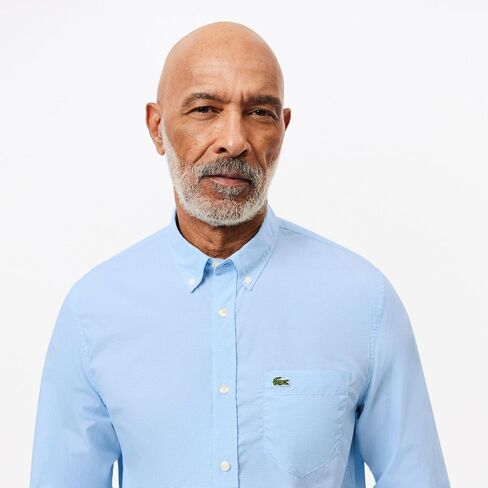 Lacoste Men's Long Sleeve Checked Gingham Button-Down Shirt in Saudi Arabia
