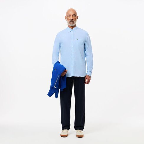 Lacoste Men's Long Sleeve Checked Gingham Button-Down Shirt in Saudi Arabia
