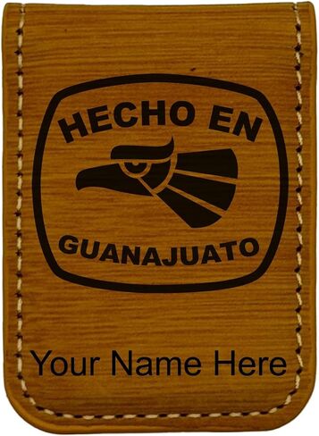 مشبك نقود مغناطيسي رفيع من LaserGram، Hecho en Guanajuato، يتضمن نقش شخصي (خيزران) in Saudi Arabia