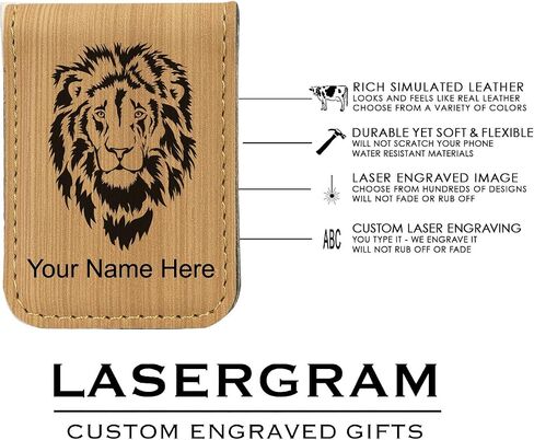 مشبك نقود مغناطيسي رفيع من LaserGram، Hecho en Guanajuato، يتضمن نقش شخصي (خيزران) in Saudi Arabia