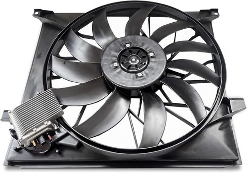 مجموعة مروحة تبريد بدون فرشاة للمشعاع من PartsFlow لـ 2000 2001 2002 2003 مرسيدس بنز ML55 AMG OE #1635000393 in Saudi Arabia