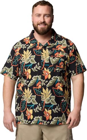 Columbia Men's Tech Trail Utility Printed Woven Short Sleeve in Saudi Arabia