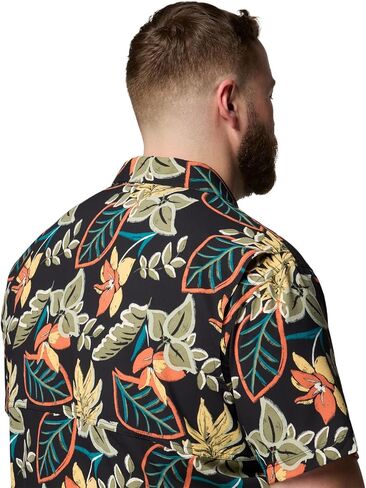 Columbia Men's Tech Trail Utility Printed Woven Short Sleeve in Saudi Arabia