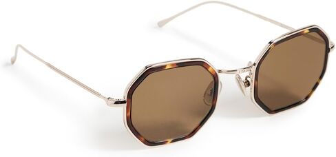 عدسات ديلان تيت ستار تورتويز/ذهبية وبنية مسطحة للنساء من Illesteva in Kuwait