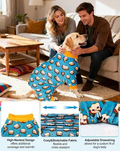 ملابس الكلاب الكبيرة من CuteBone، Pitbull Golden Retriever، بدلة ما بعد الجراحة، قابلة للتمدد وتهدئة القلق، بيجامات الحيوانات الأليفة، قمصان تساقط، ملابس نيسيي للكلاب متوسطة/كبيرة الحجم، لابرادور بولي ZP23XL in Kuwait