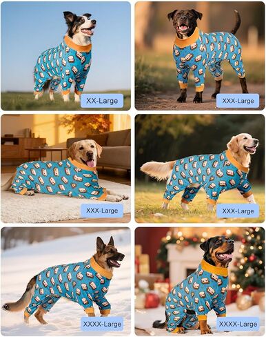 ملابس الكلاب الكبيرة من CuteBone، Pitbull Golden Retriever، بدلة ما بعد الجراحة، قابلة للتمدد وتهدئة القلق، بيجامات الحيوانات الأليفة، قمصان تساقط، ملابس نيسيي للكلاب متوسطة/كبيرة الحجم، لابرادور بولي ZP23XL in Kuwait