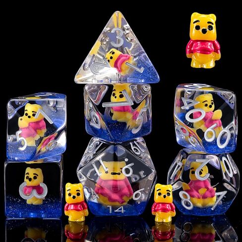 مجموعة زهر راتنج الفطر ، زهر الفطر متعدد السطوح شاملة ، زهر RPG D&D المحدد للأبراج المحصنة و Dragons MTG RPG لعب ألعاب in Kuwait