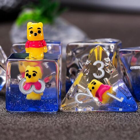 مجموعة زهر راتنج الفطر ، زهر الفطر متعدد السطوح شاملة ، زهر RPG D&D المحدد للأبراج المحصنة و Dragons MTG RPG لعب ألعاب in Kuwait