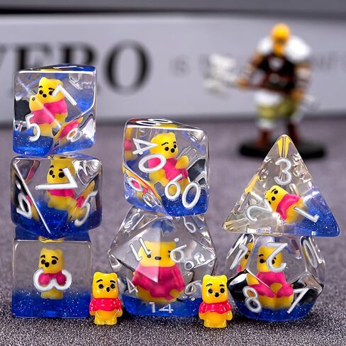 مجموعة زهر راتنج الفطر ، زهر الفطر متعدد السطوح شاملة ، زهر RPG D&D المحدد للأبراج المحصنة و Dragons MTG RPG لعب ألعاب in Kuwait