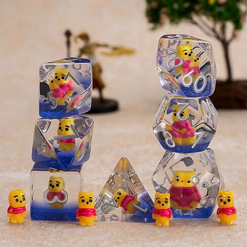 مجموعة زهر راتنج الفطر ، زهر الفطر متعدد السطوح شاملة ، زهر RPG D&D المحدد للأبراج المحصنة و Dragons MTG RPG لعب ألعاب in Kuwait