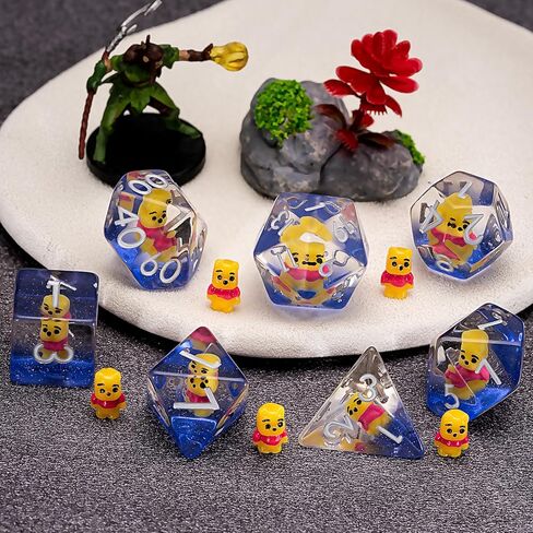 مجموعة زهر راتنج الفطر ، زهر الفطر متعدد السطوح شاملة ، زهر RPG D&D المحدد للأبراج المحصنة و Dragons MTG RPG لعب ألعاب in Kuwait