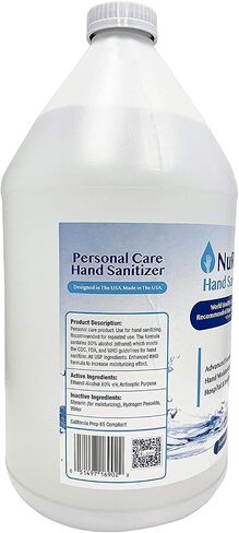 Liquid Hand Sanitizer - One Gallon Medical Grade, 80% Alcohol (128 fl oz) - Made in USA…… in Saudi Arabia