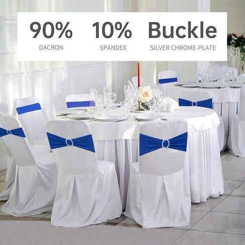 Pack of 10 Spandex Chair Sashes Bow Premium Stretch Chair Cover Band with Buckle Slider Universal fits Elastic Dining Chair Ties for Wedding Party Banquet Events Decoration - Pink in Saudi Arabia