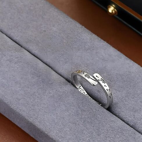 I Am Enough Ring for Women Men Silver Adjustable Inspirational Encouragement Rings in Kuwait