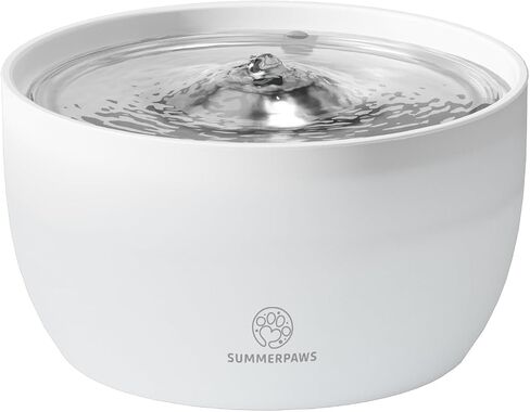 Stainless Steel Cat Water Fountain, 108oz/3.2L Water Fountains for Cats Indoor with Water Level Window, Easy Cleaning and Quiet Automatic Pet Water Dispenser Cat with 1 Replacement Filter in Saudi Arabia