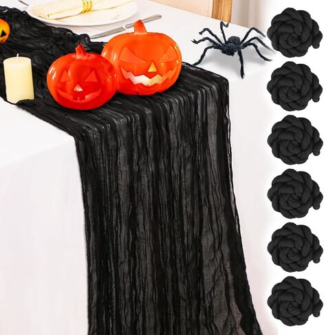 Nialnant 6 حزمة مفرش طاولة من القماش القطني الوردي الفاتح بطول 6.10 قدم، مفارش طاولة من الشاش لحفلات الزفاف، وحفلات أعياد الميلاد، وديكور طاولة عيد الفصح in Kuwait