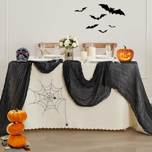 Nialnant 6 حزمة مفرش طاولة من القماش القطني الوردي الفاتح بطول 6.10 قدم، مفارش طاولة من الشاش لحفلات الزفاف، وحفلات أعياد الميلاد، وديكور طاولة عيد الفصح in Kuwait