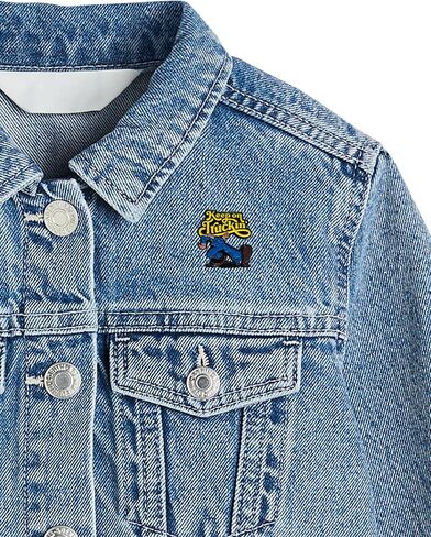 Keep on Truckin' 1970's Throwback Retro Cartoon Enamel Lapel Pin, Yellow and Blue Design, 1 Inch in Saudi Arabia