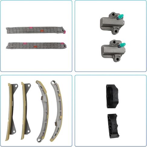 مجموعة سلسلة توقيت المحرك 3.3L 3.8L تناسب Genesis G80/ G90 17-19، Hyundai Azera 12-17/ Palisade 20-22، 14-20 Kia Cadenza/Sorento 3.3/3.8L V6 DOHC استبدال OE 24321-3L100 24820-3CGA3 in Saudi Arabia