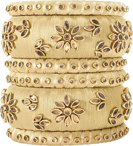 Aheli Beautiful Indian Wedding Wear Handmade Faux Stone Studded Velvet Bangle Set Chuda Bollywood Ethnic Fashion Jewelry Gift for Women in Saudi Arabia