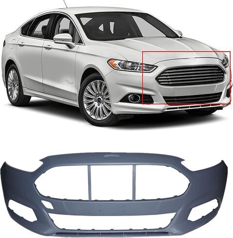 Primed Front Bumper Cover Fascia Replacement for 2013-2016 Fusion with Park Assist Sensor Holes DS7Z17757EAPTM in Saudi Arabia