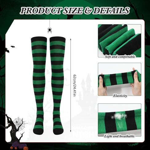 Witches Costume Women Witch Wigs Hat and Stockings Witch Outfit Halloween Costumes Women in Saudi Arabia