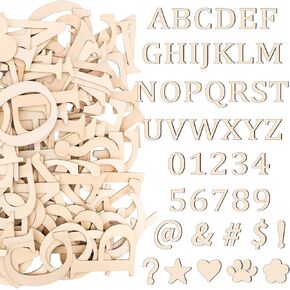 1440 Pcs Wooden Letters 1/2 Inch Small Wooden Alphabet Letters Numbers and Symbol for Craft, Unfinished Wooden Letters for Home Decor DIY Painting Crafts Spelling Homemade Education in Kuwait