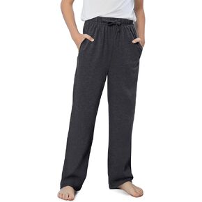 storeofbaby Boys Casual Plaid Pants Loose Elastic Waist Long Trousers with Pockets in Kuwait