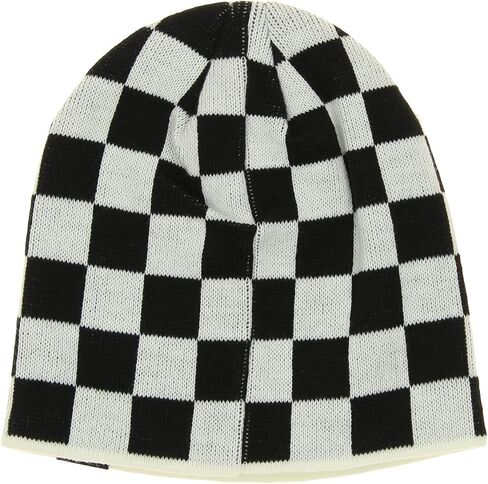 Outerstuff Umbro Men's Checkerboard Knit Skullie Hat, White/Black One Size Fits Most in Saudi Arabia