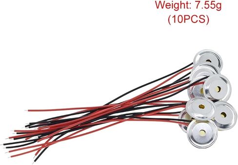 10 Pcs Piezoelectric Piezo Ceramic Wafer Plate Dia 15mm for Buzzer Loudspeaker + Aluminum Shell in Saudi Arabia