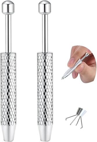 Professional Body Jewelry Insertion Taper Tool - 14G 16G 18G 20G Stainless Steel Flat Back Earrings Applicator, Threadless Insertion Pin & Threaded Ball Grabber Kit for Ear, Nose, Lip Piercing Jewel in Saudi Arabia